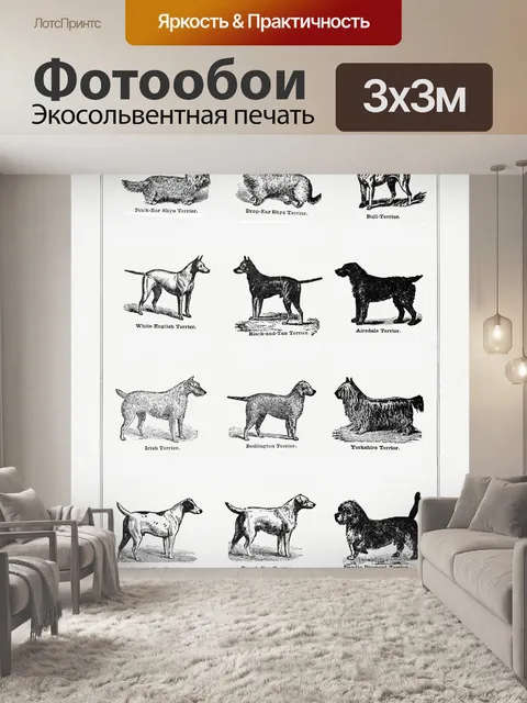 Фотообои Иллюстрация собаки