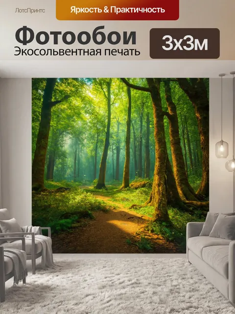 Фотообои сказка о заколдованном лесу, который защищен духами природы и испытывает тех, кто хочет войти