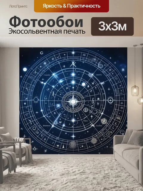 Фотообои звездная карта с загадочными символами