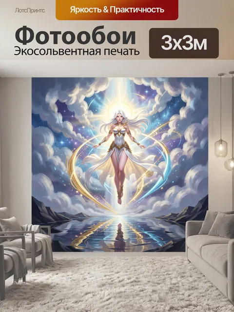 Фотообои Небесная богиня над озером