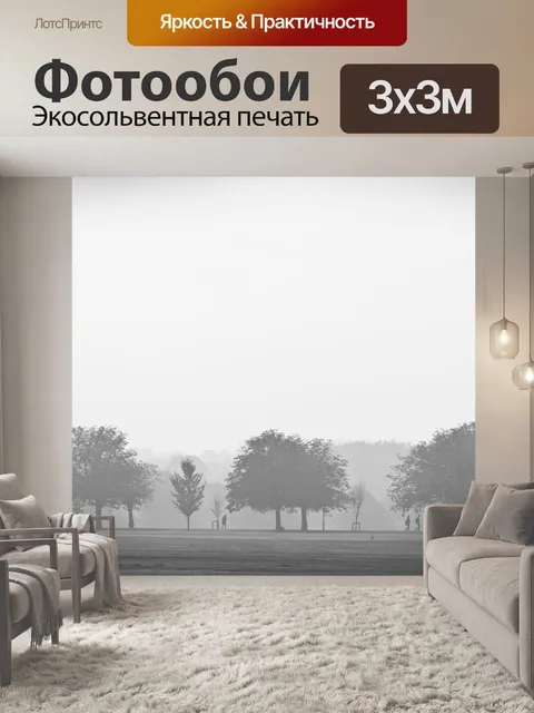 Фотообои Парк в тумане