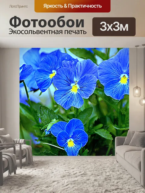 Фотообои Голубые цветы