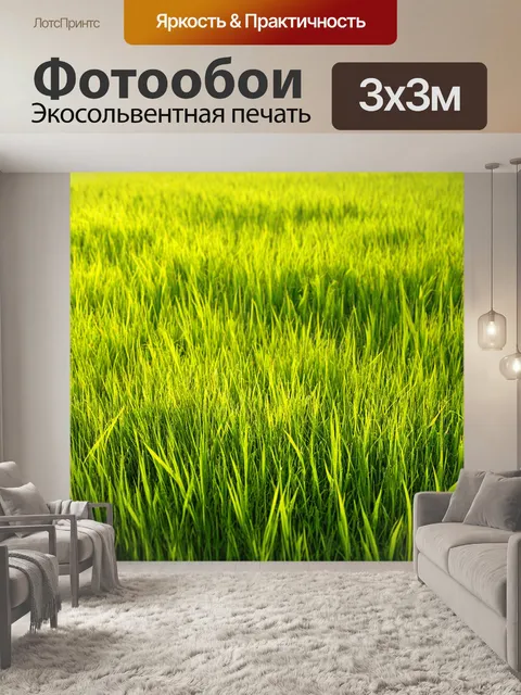 Фотообои просветленные луга, где каждое травяное движение создает новые ноты, образуя уникальную симфонию природы