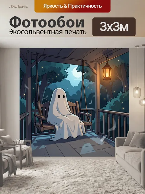 Фотообои Призрак на ночной веранде