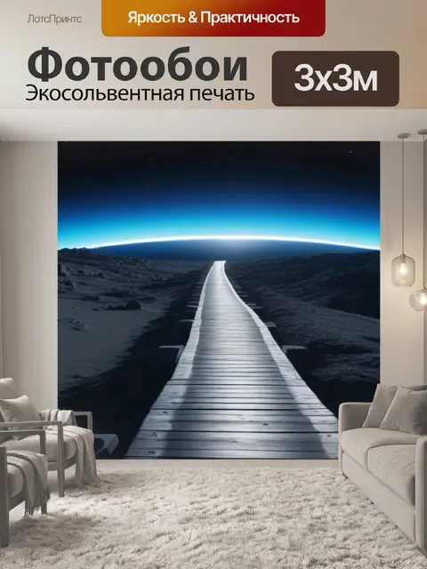 Фотообои лунный свет на пути исследователя