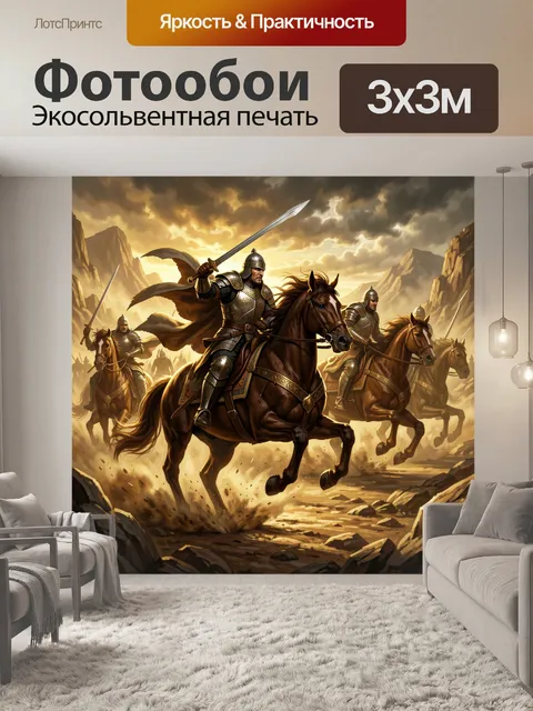 Фотообои Конные воины в бою