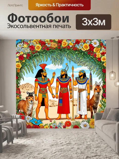 Фотообои египет в стиле раскраска