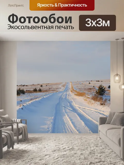 Фотообои Зимняя дорога