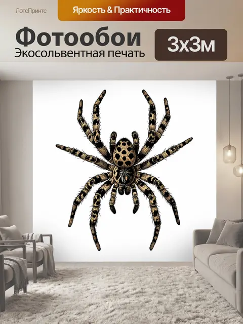 Фотообои Ополоснувшаяся тарантул-крапинка