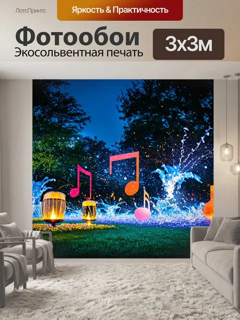 Фотообои вечерний городской парк