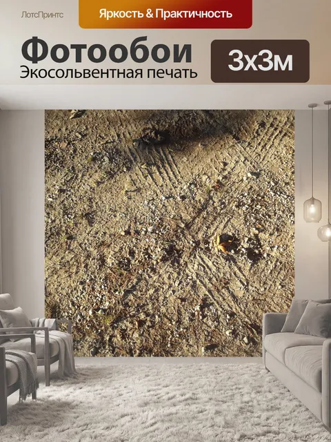 Фотообои Следы шин в грязи