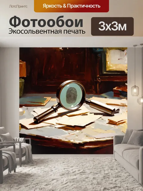 Фотообои увеличительное стекло
