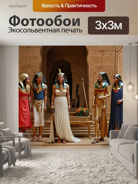 Фотообои египет в стиле викторианский, где сцены из жизни древних египтян отражают модные тенденции викторианской эпохи