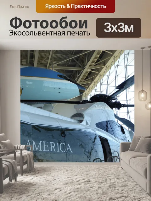 Фотообои Президентский вертолет и самолет