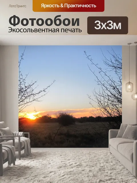 Фотообои солнце на горизонте