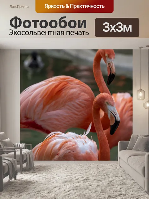 Фотообои фламинго