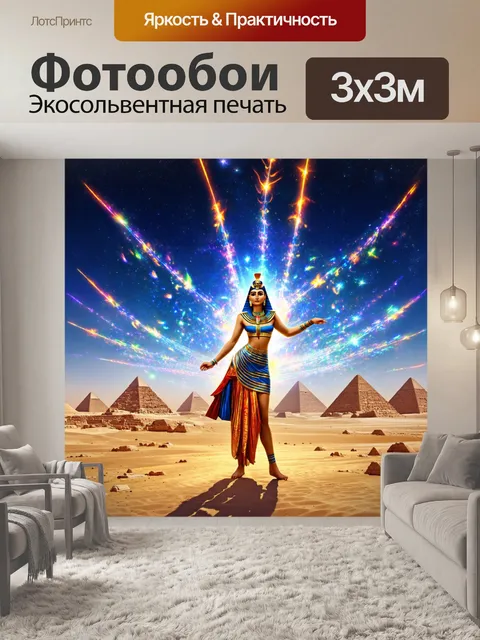 Фотообои египет в стиле фэнтези, волшебные огни, танцующие в ритме ветра над землёй богов