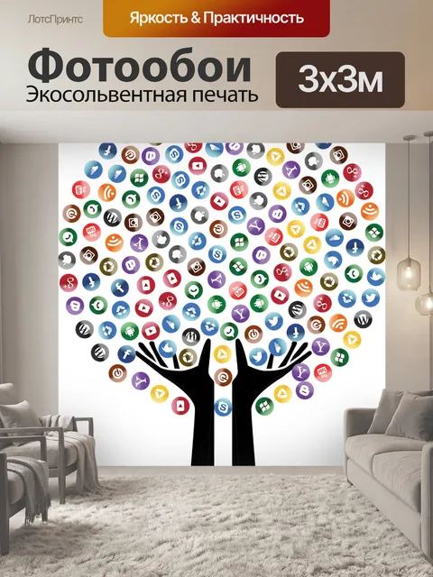 Фотообои Социальные медиа