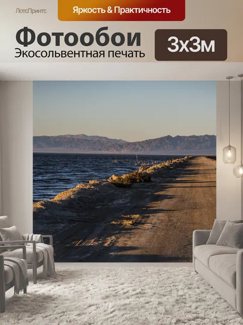Фотообои Грязевая дорога Салтонского моря