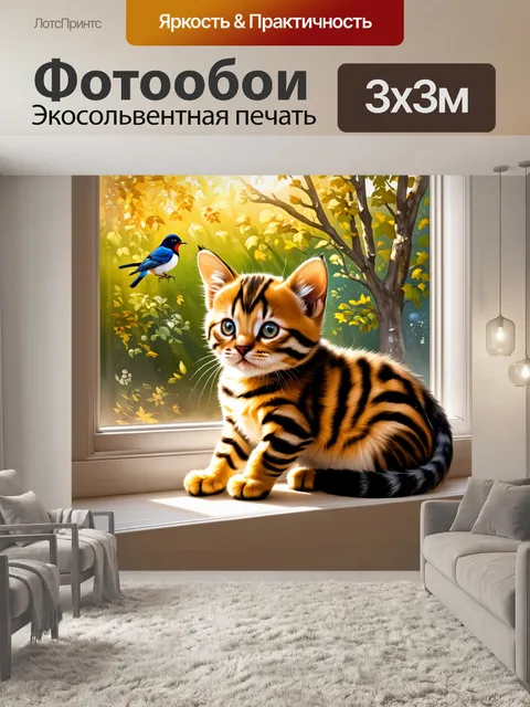 Фотообои картинка забавного бенгальского котенка