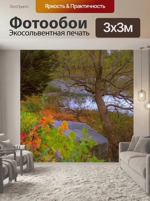 Фотообои Осенний берег озера