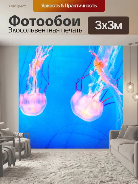 Фотообои Окрашенные медузы