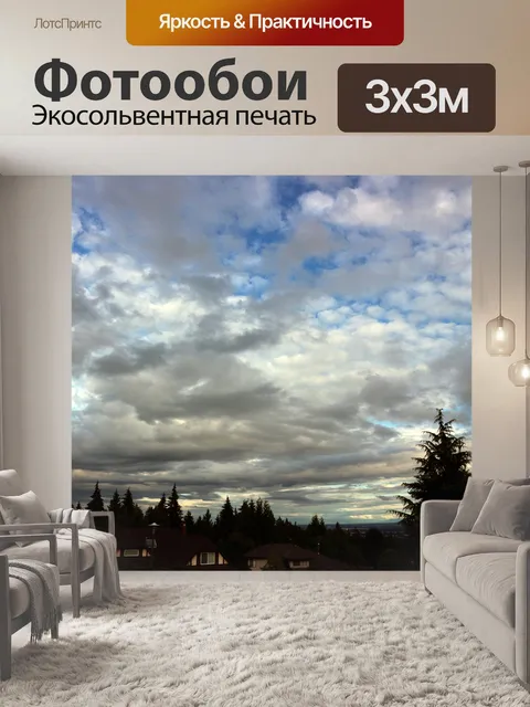 Фотообои серые облака