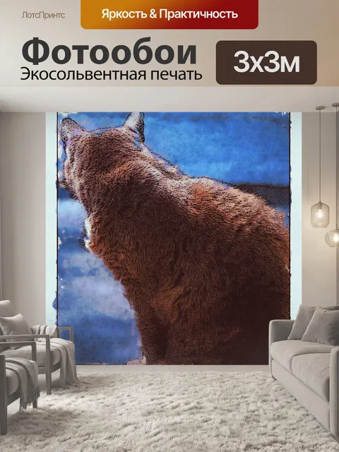 Фотообои сидящий кот