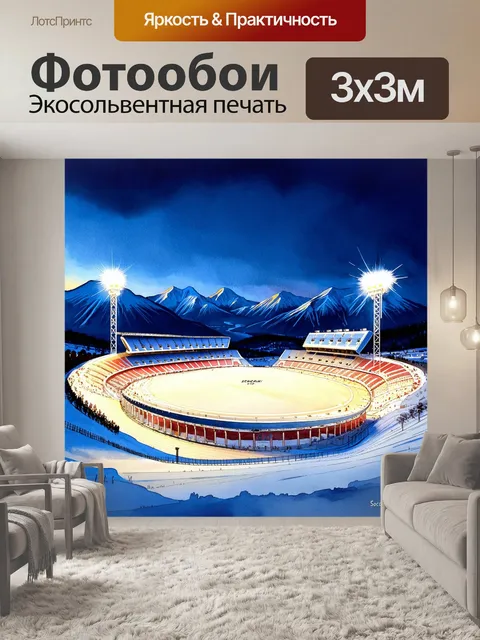 Фотообои изображение зимнего стадиона в сочи
