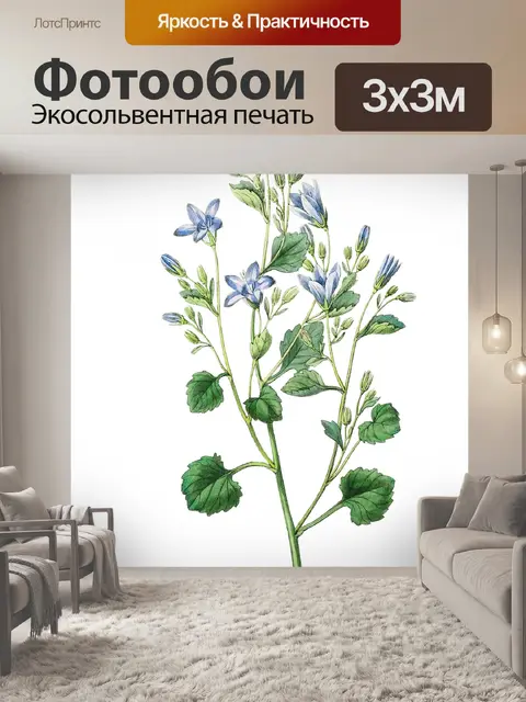 Фотообои Цветок фиолетовый винтаж старый
