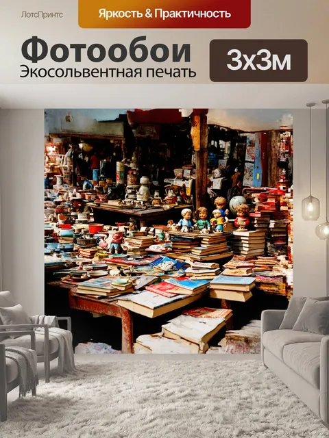 Фотообои еженедельный рынок антиквариата на истикляль, где старинные предметы и редкие находки заполняют улицы