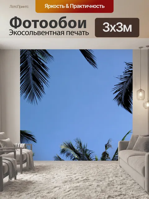 Фотообои Голубое небо и пальмы