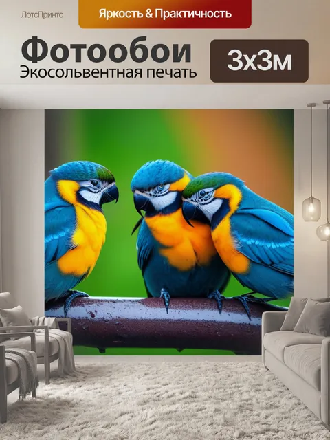 Фотообои с птицами красивый