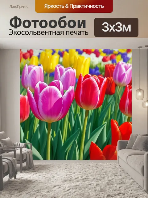 Фотообои с цветами тюльпаны