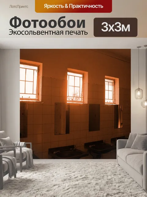 Фотообои старый санузел в сепии
