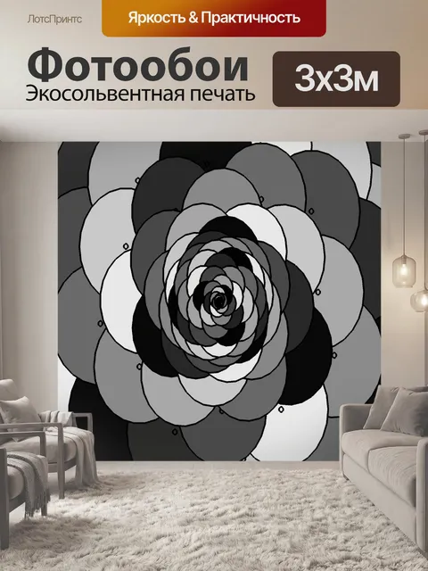 Фотообои черные диски