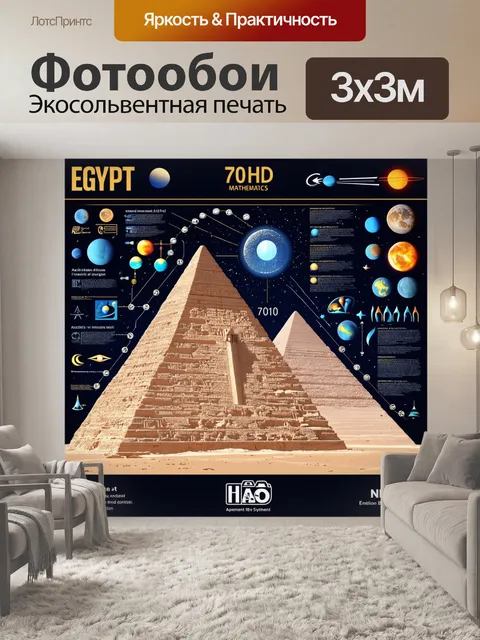 Фотообои египет в стиле инфографический рисунок, изображающие математику и астрономию в древнеегипетской науке