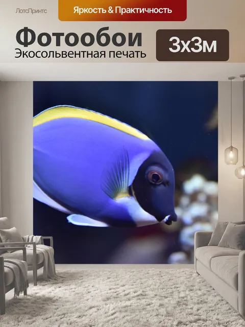 Фотообои Синий Морская рыба