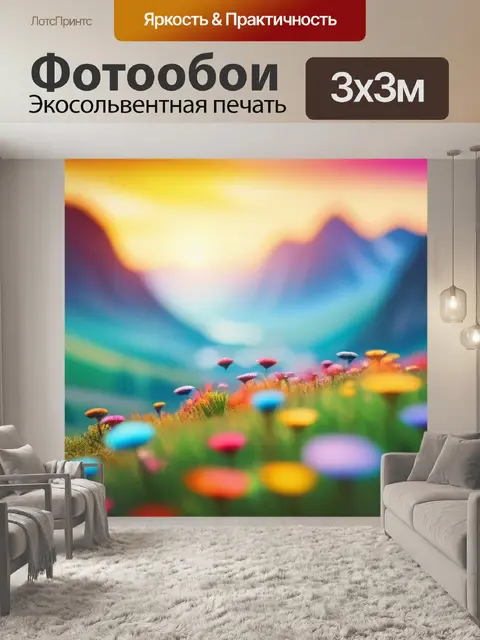 Фотообои красивый пейзаж с описанием разноцветный