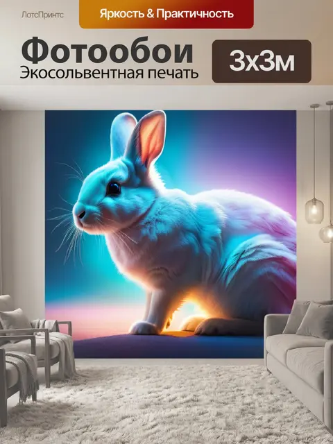 Фотообои с кроликом