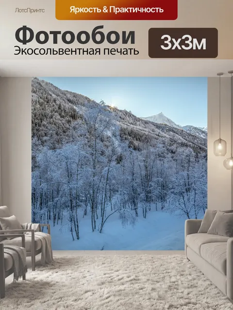 Фотообои Красивый зимний пейзаж