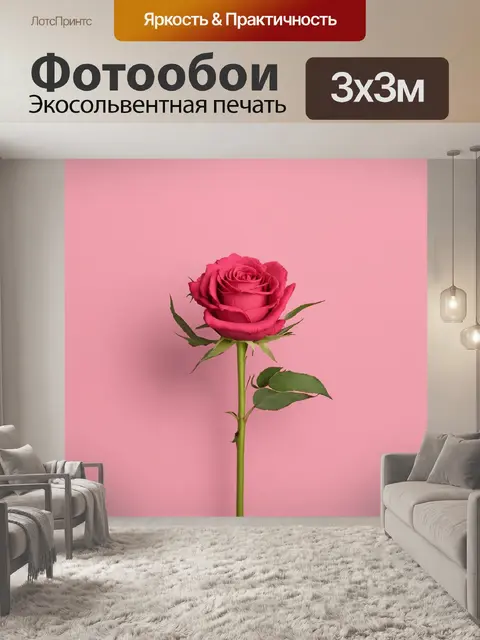 Фотообои розы в стиле минимализм