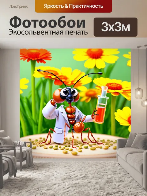 Фотообои муравей в лабораторном халате