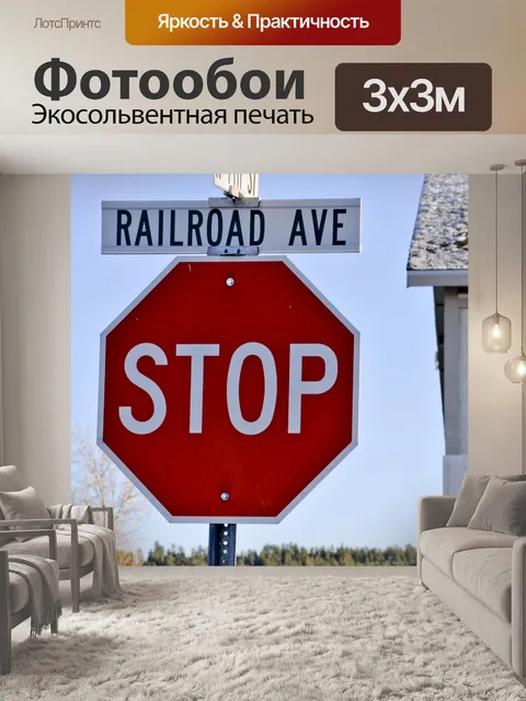 Фотообои Железная дорога проспект Стоп Вход