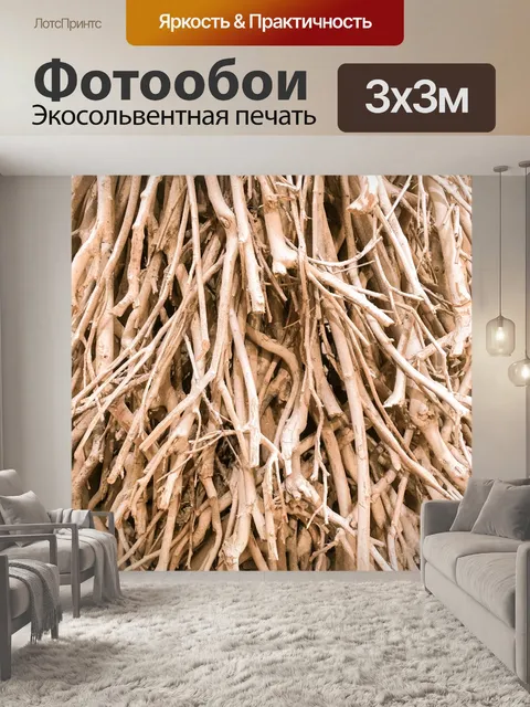 Фотообои Фон Деревянные веточки