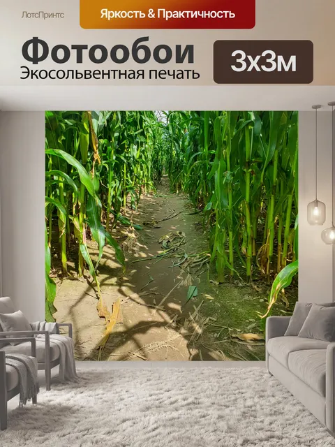 Фотообои кукурузный лабиринт