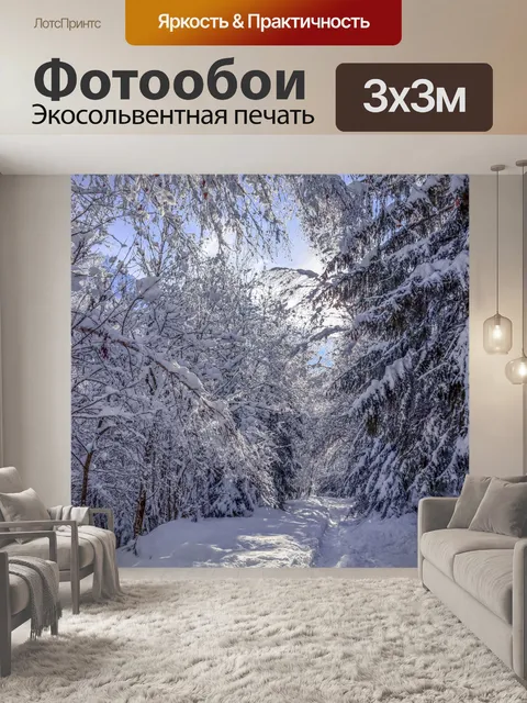 Фотообои Лес зимой