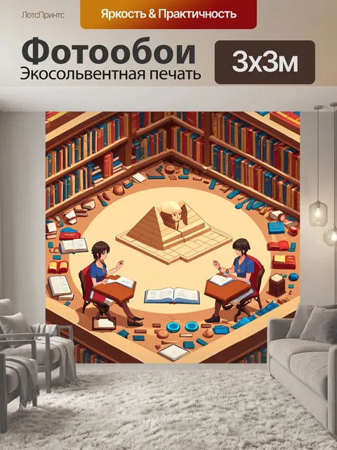 Фотообои египет в стиле изометрическая аниме