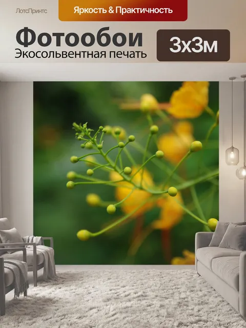 Фотообои Желтый цветок