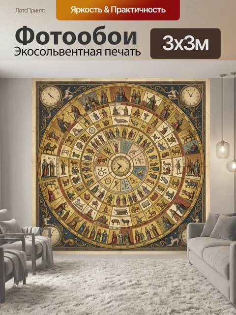 Фотообои Средневековый астрологический круг